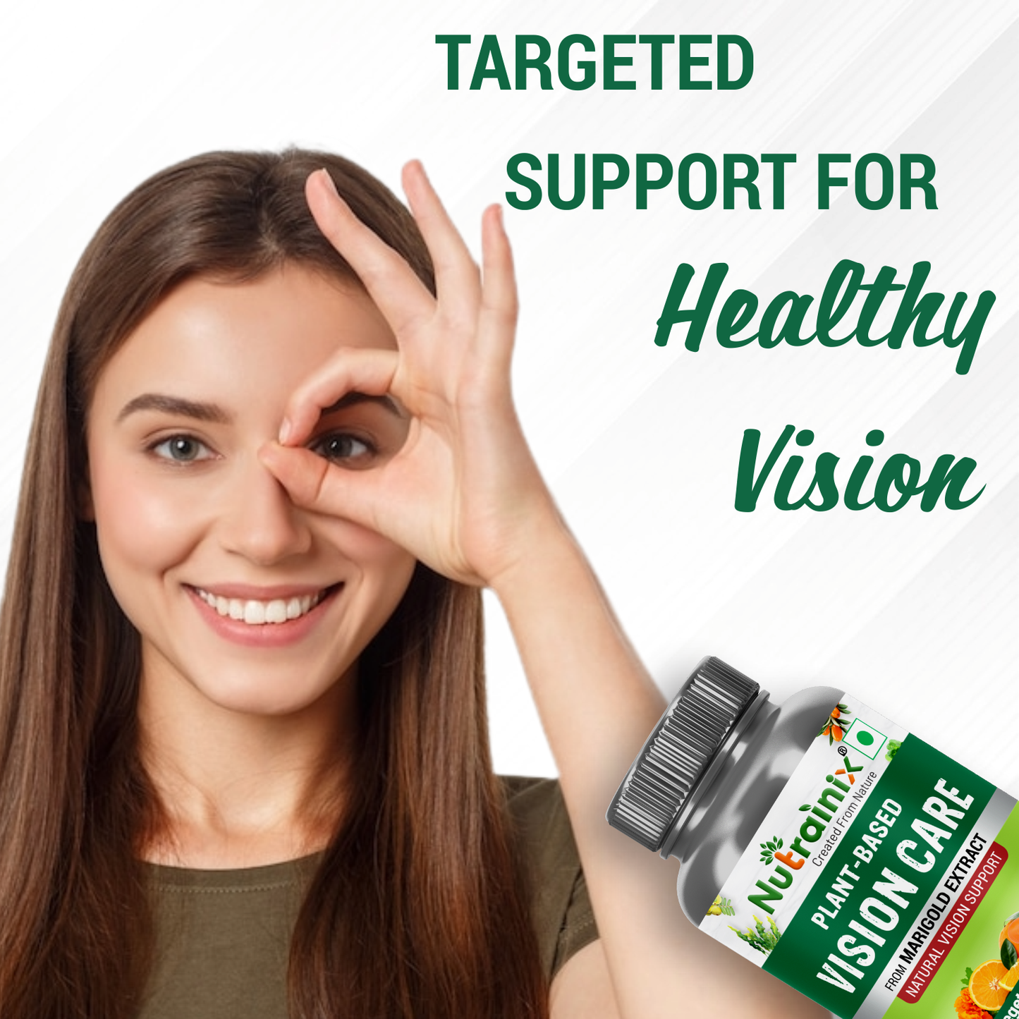 Nutrainix Plant-Based Vision Care - 60 Vegetarian Capsules