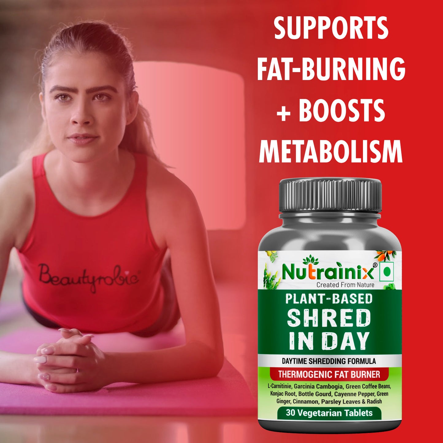 Nutrainix Plant-Based Shred In Day - 30 Vegetarian Tablets