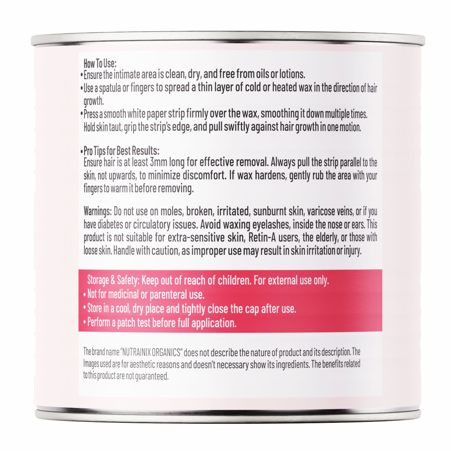 Minimal Pain Liposoluble Oil Wax For Intimate Areas