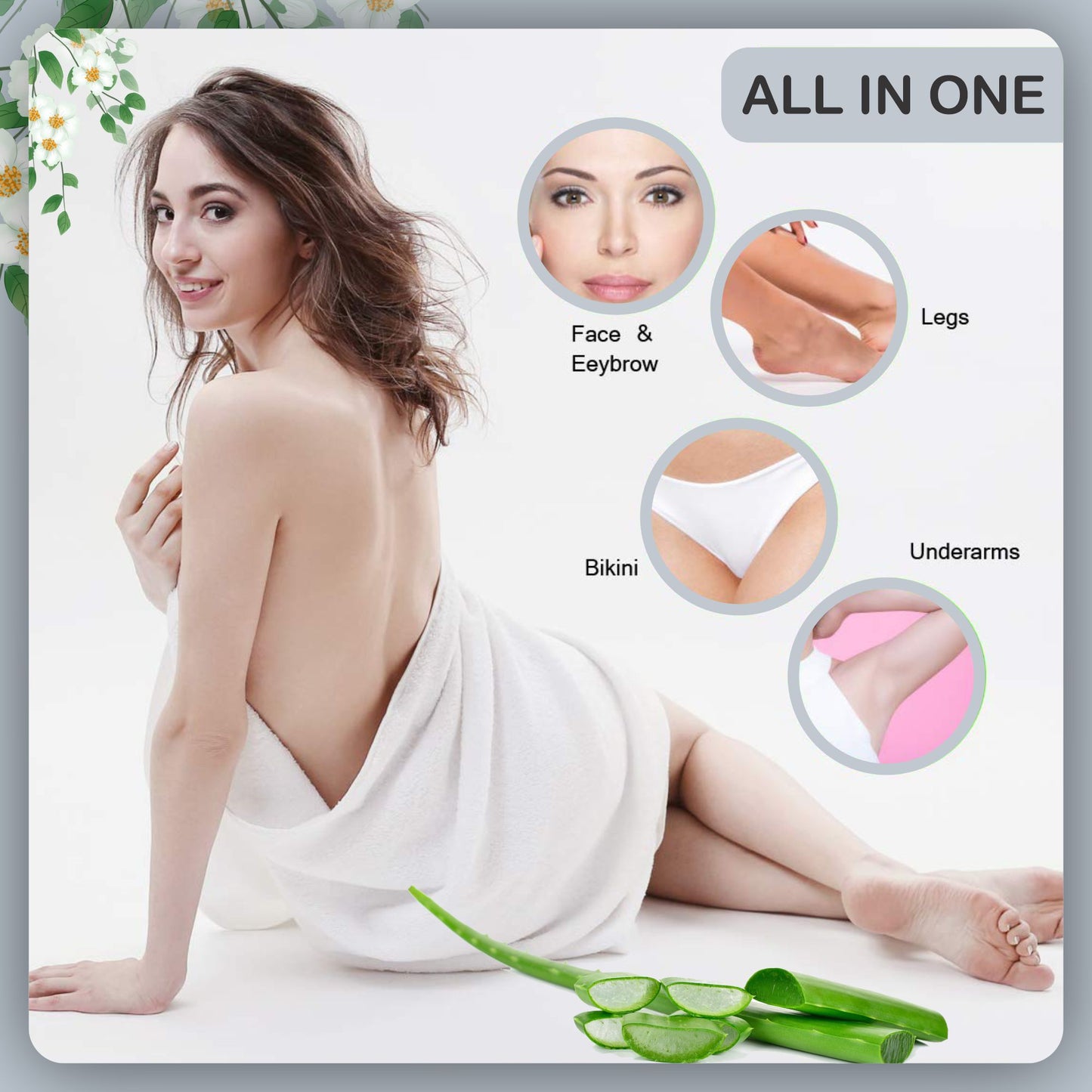 न्यूट्रेनिक्स ऑर्गेनिक्स पेनलेस लिपोसॉल्यूबल एलो वेरा हेयर रिमूवल वैक्स आर्म्स और बिकिनी के लिए - चिकना, कोमल हेयर रिमूवल - 500ml